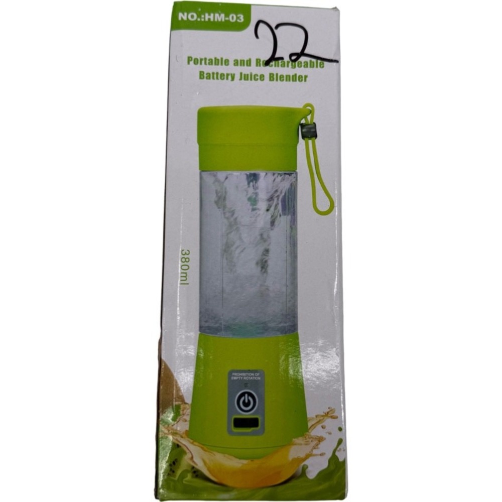 GENERIC NEW 380ml Portable Juice Blender Green USB Rechargeable HM-03 Smoothie